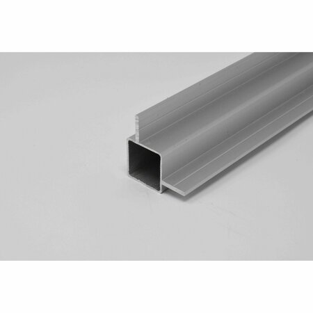 EZTUBE Extrusion for 1/4in Flush Panel  Silver, 72in L x 1in W x 1in H 100-180-6